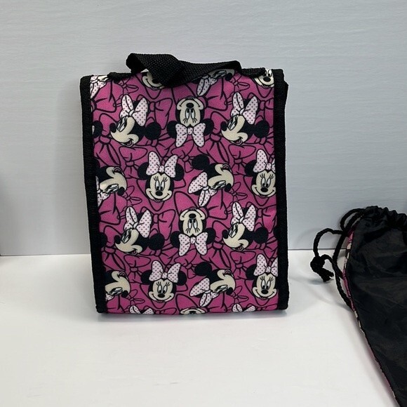 Disney Mini drawstring backpack and Lunch Box Pink Black - Picture 10 of 13